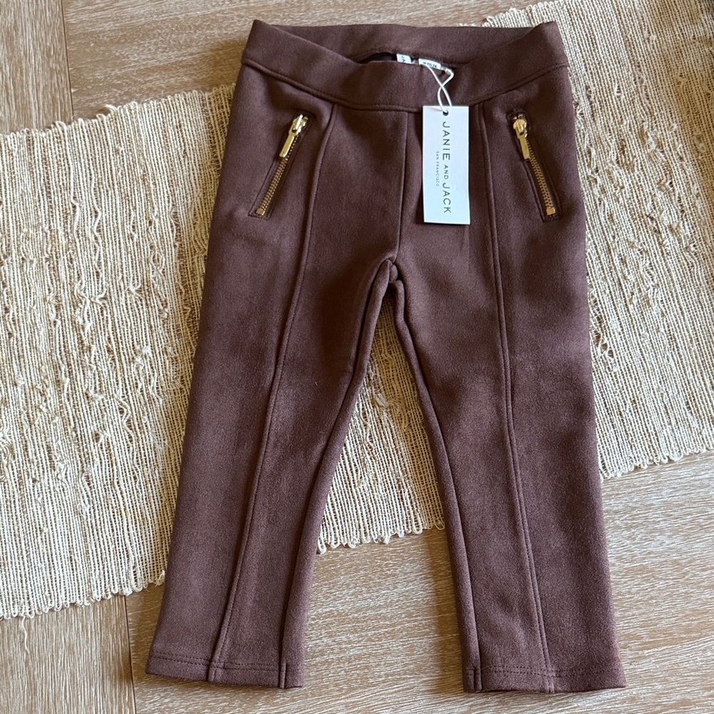Janie and Jack Chocolate Brown Kids Leggings
